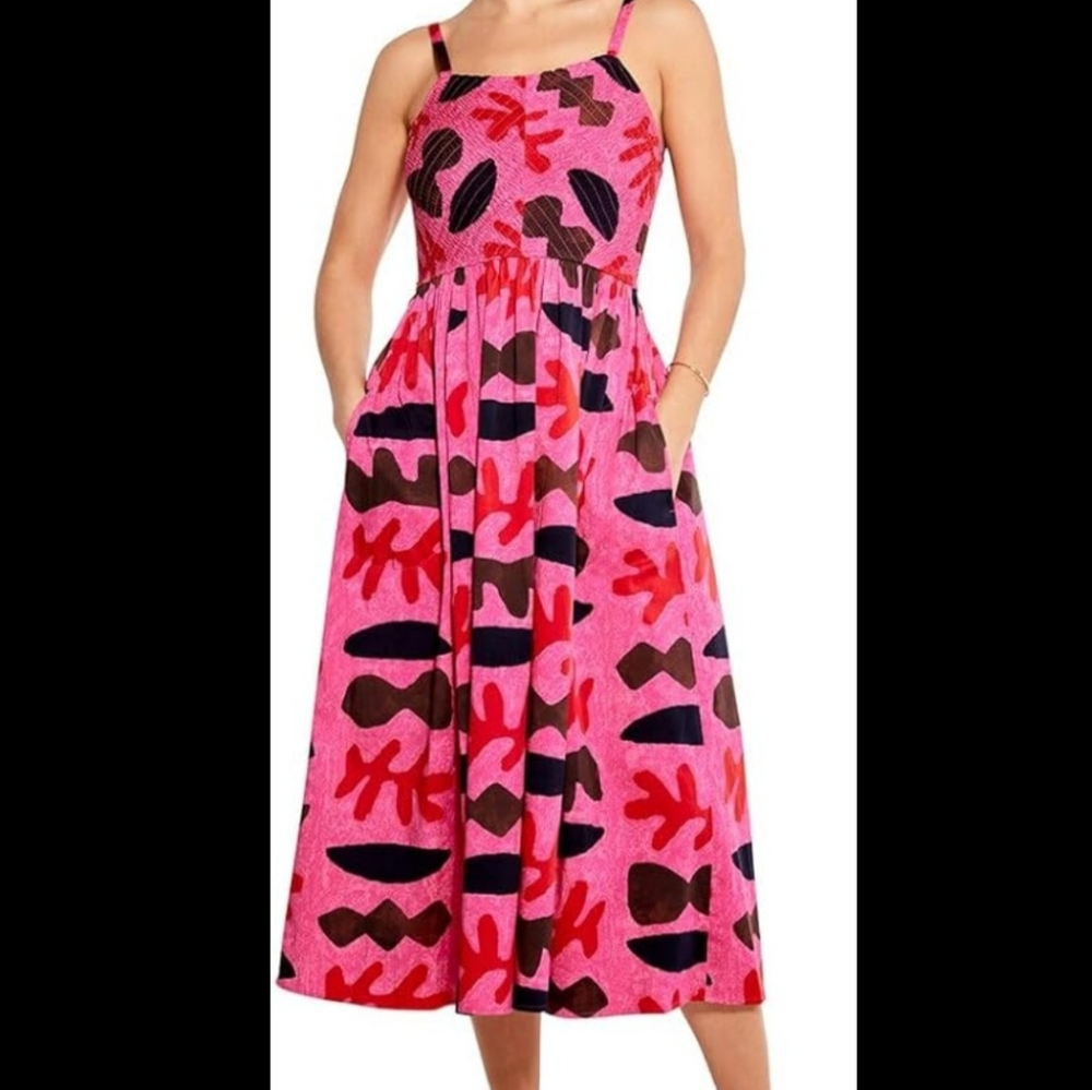 Nic+Zoe Pink and Black Patterned Women's Dress NWT